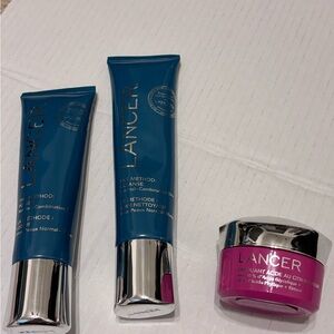 LANCER Blue Cleanser & Pink Exfoliant Skincare Set
